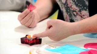 HOW TO CREATE ORGANZA FLOWERS USING A FLAME [upl. by Ahsiket936]