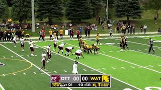 September 7 2024  USports Football  Ottawa GeeGees  Waterloo Warriors [upl. by Brig378]