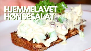 Cremet hønsesalat  kyllingesalat m asparges bladselleri amp sprød bacon  Opskrift  195 [upl. by Crowns]