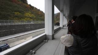 500kph Chuo Shinkansen Japanese maglev passing metres away [upl. by Knighton]