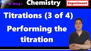 IB Chemistry How to do titrations 3 of 4 Performing the titration [upl. by Pietje]