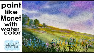 Paint Impressionistic landscape with Watercolor  Simple techniques [upl. by Hedy115]