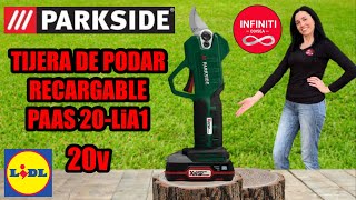 TIJERA DE PODAR RECARGABLE PARKSIDE 20V [upl. by Lyall]