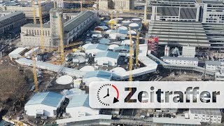 Zeitraffer Stuttgart 21 Lounge und Deckenschließung [upl. by Ajim]