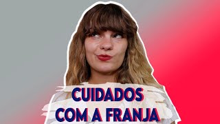 COMO CORTAR A FRANJA EM CASA e SOZINHA franja bardot [upl. by Mirth]