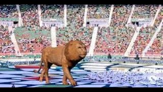 CAN 2021 Le lion 3D fait sensation à la cérémonie d’ouverture [upl. by Gyasi]