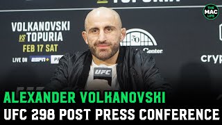 Alexander Volkanovski quotNo excuses but I want a rematchquot  UFC 298 PostFight Press Conference [upl. by Aerdnaz]