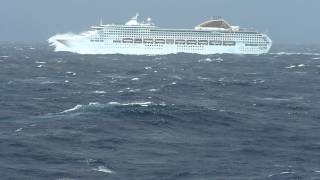 PampOs Oceana in heavy seas in Bay of Biscay 25042012 [upl. by Merriam371]