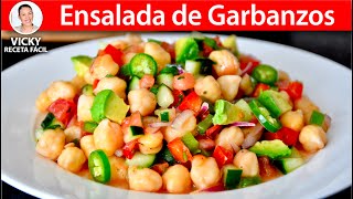 ENSALADA DE GARBANZOS  VickyRecetaFacil [upl. by Netfa]