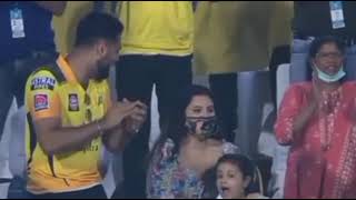 sakshi amp Ziva happiness when Dhoni hitting a huge six😱  Dhoni amp Sakshi loving WhatsApp status [upl. by Leksehcey]