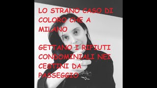 Lo strano caso di coloro che a Milano gettano i rifiuti condominiali nei cestini da passeggio [upl. by Otila642]