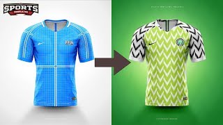 Designing Nigerias World Cup 2018 jersey kit Speed Art [upl. by Clarinda]