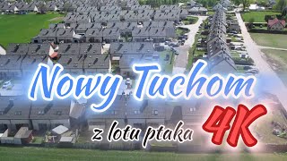 Nowy Tuchom  osiedle w szczerym polu z lotu ptaka wideo w 4K [upl. by Acimot]