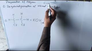 preparation of alkynes class 10 chemistry chemistry organic [upl. by Aneekas]