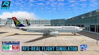 RFS  Real Flight Simulator Johannesburg to São Paulo Full FlightA330SouthAfricanFHDRealRoute [upl. by Marlowe]