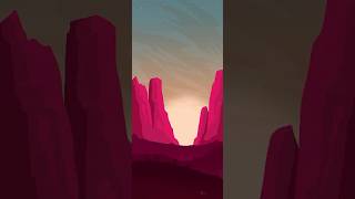 Procreate TimeLapse Desert Mesas [upl. by Ardelle]