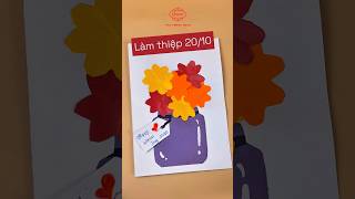 Hướng dẫn làm thiệp 2010 siêu xinh cực dễ  How to make a greeting card for the women day [upl. by Ynnaffit]