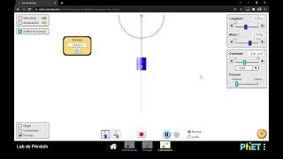 Péndulo simple  Simulación en phET [upl. by Tolman]