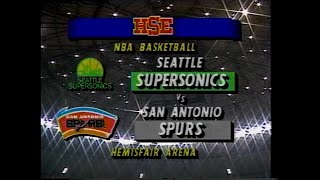 Seattle Supersonics at San Antonio Spurs  1281991 [upl. by Fifine]