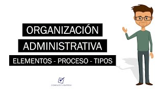 ¿Qué es Organización Administrativa  Concepto Elementos Procesos y Tipos [upl. by Hannad]