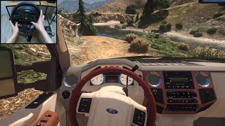 2008 Ford F250 King Ranch  GTA 5  NaturalVision Evolved  Thrustmaster T300RS GT gameplay [upl. by Elia]