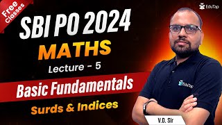 Basic Fundamental Maths for SBI PO 2024  Maths Syllabus Preparation for SBI PO  EduTap Classes [upl. by Aneekal653]