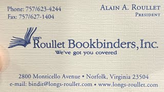 Longs Roullet Bookbinders Inc [upl. by Floeter]