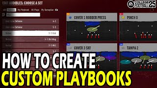 How to Create amp Download Custom Playbooks in College Football 25 [upl. by Scarlet997]