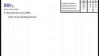 BBr3 Lewis Structure and Molecular Geometry [upl. by Nashner118]