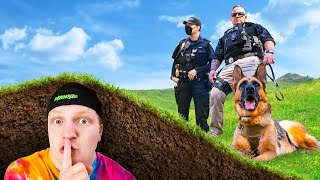 Hiding UNDERGROUND From POLICE HIDE amp SEEK Challenge [upl. by Awjan]