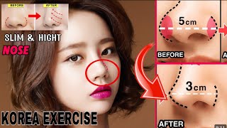 5 Min Nose Exercise  Get High Sharp  Beautiful Nose in Week  Top Exercise for Girls [upl. by Naujtna]