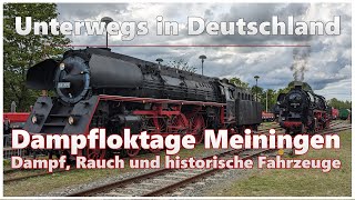 Dampf Rauch und historische Fahrzeuge  Dampfloktage Meiningen 2023 [upl. by Lebna]