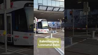 AVA Limmattal Bahn Bahnübergang  Shoppi Tivoli Spreitenbach Kanton Aargau Schweiz 2023  shorts [upl. by Ymmik994]