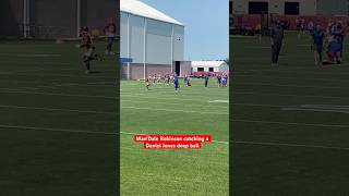 Wan’Dale Robinson chasing down a deep Daniel Jones pass at newyorkgiants practice [upl. by Anrev]