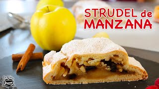 STRUDEL de manzana 🍏 receta autentica con mucho relleno y poca masa 🍎 [upl. by Atineg]