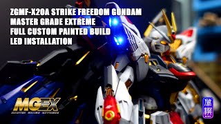 MGEX Strike Freedom Gundam Full Custom Paint and LED Build gunpla [upl. by Strauss393]