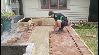 Timelapse Herringbone Paving installation [upl. by Chemaram]