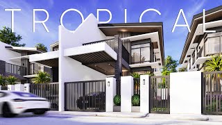 2 Storey House Design  MODERN TROPICAL DUPLEX VILLA [upl. by Ttocserp919]