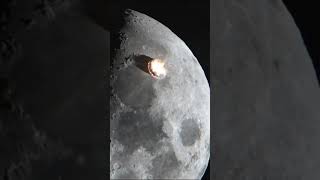 Asteroid Hitting The Moon Asteroid Menabrak Bulan asteroid moon nasa luarangkasa viral [upl. by Marriott]