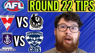 AFL ROUND 22 TIPS  PREDICTIONS [upl. by Draneb]