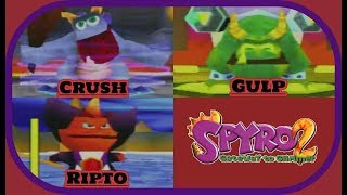 Spyro 2 Gateway To Glimmer  All Boss Encounters  No Damage [upl. by Lisette]