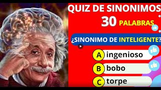 Los sinónimos  TEST de SINÓNIMOS  Cual es el sinónimo de   Preguntas  Español primaria TRIVIA [upl. by Irakuy555]