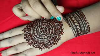 New heavy mandala henna design for rakhi 2020 [upl. by Zoellick]