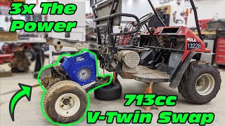 713cc V Twin Kawasaki Mule  Gearing amp V Twin Engine Upgrade [upl. by Settle729]