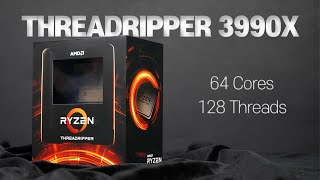 500만원짜리 CPU AMD RYZEN THREADRIPPER 3990X benchmark리뷰 [upl. by Ehtylb]