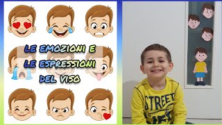 Le emozioni e le espressioni del viso😁😔😧😤 Lavoretto per bambini e quotFilastrocca delle emozioniquot [upl. by Mairim]