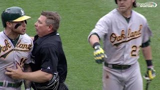 OAKKC Ejections ensue when Lawrie almost hit [upl. by Ecirtnas]