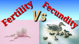 Difference Between Fecundity And Fertility In Hindi Urdu [upl. by Miett]