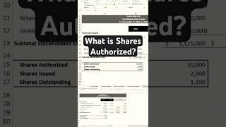 Stockholders Equity Analysis What are shares authorized accounting finance [upl. by Ardnekan229]