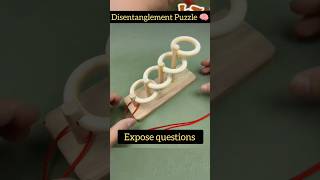 Disentanglement Puzzle tricky puzzle brain short video art and craft mini wood shorts viralvideo [upl. by Mctyre]